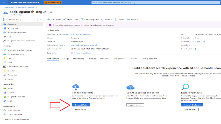 Create Azure Search 6