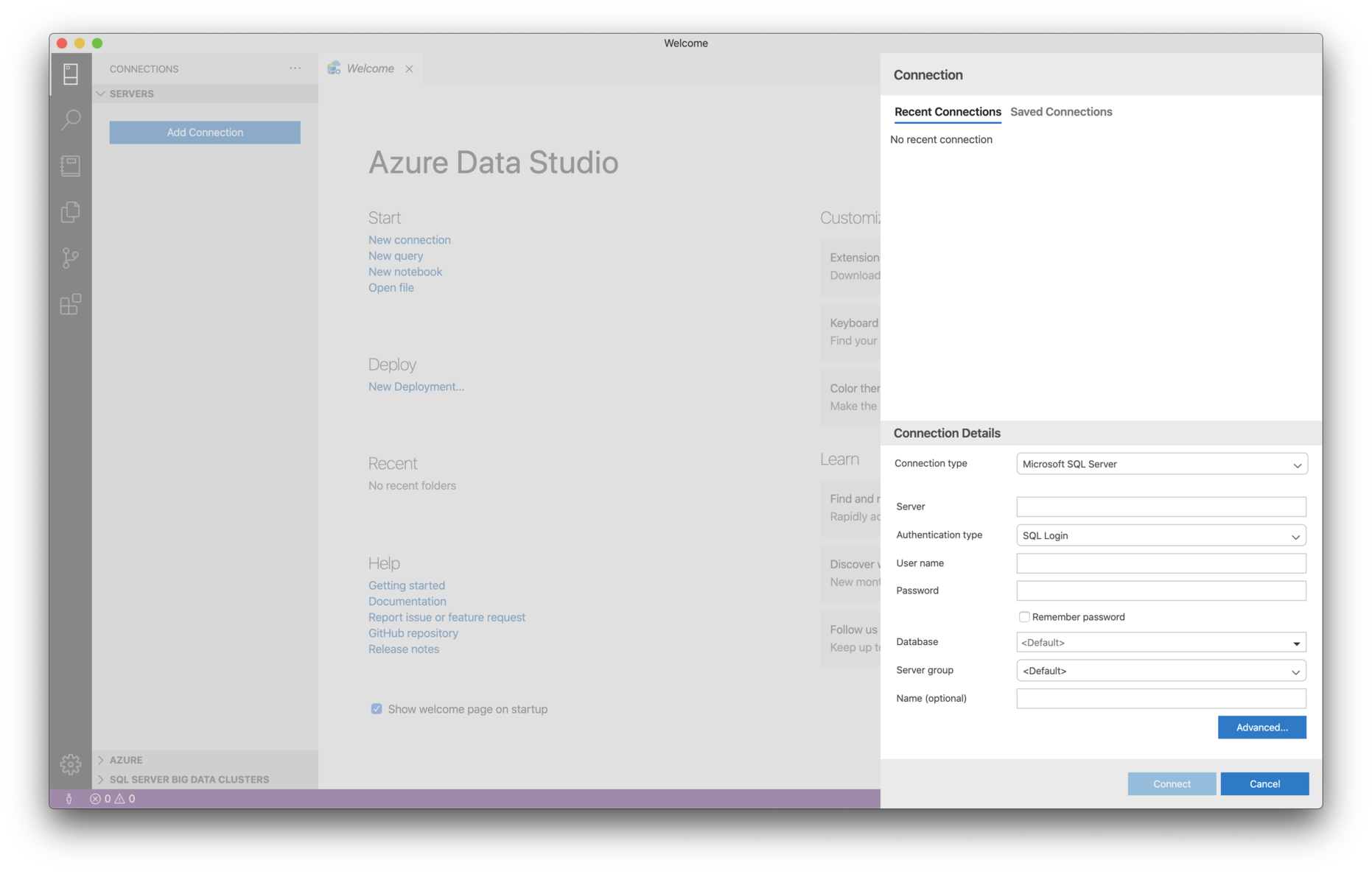 Azure Data Studio Azure Data Studio